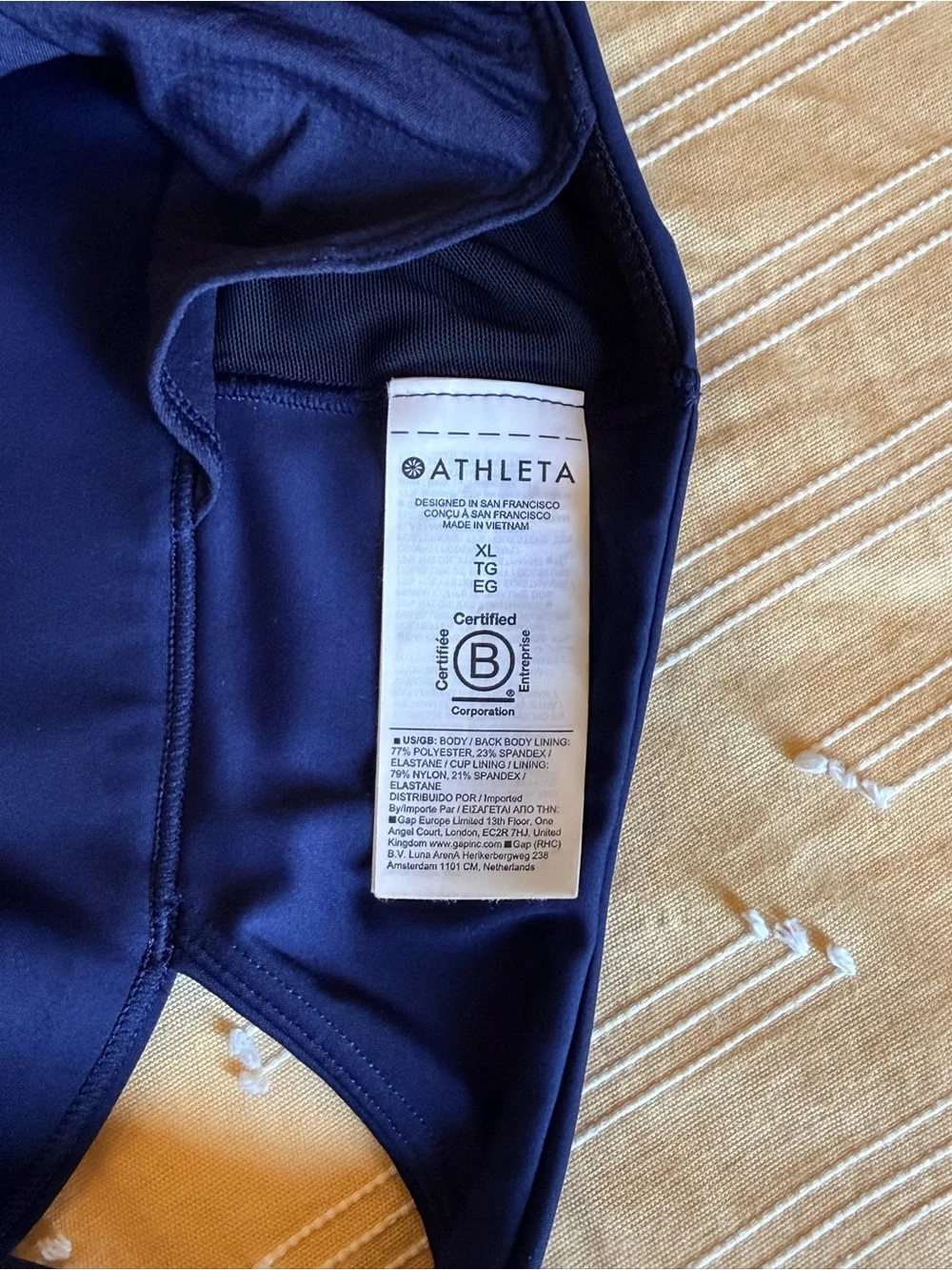 Athleta Deep Navy Racerback Sports Bra - Picture 4 of 4